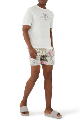Palmity-Printed Swim Shorts